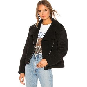Revolve ALISSA SHERPA FAUX FUR JACKET IN BLACK